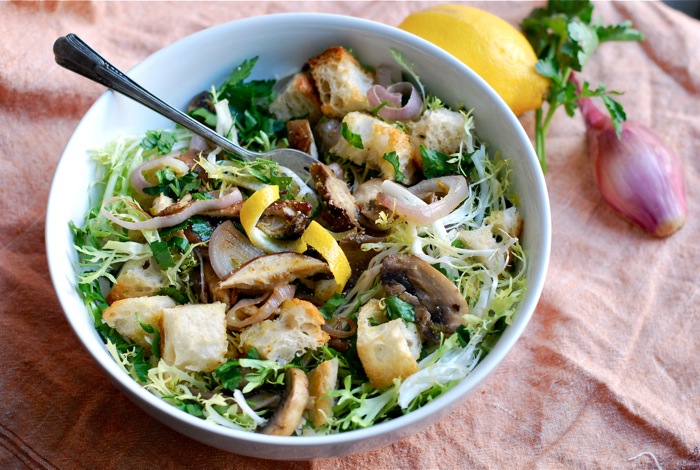 frisee and mushroom salad frisee and mushroom salad