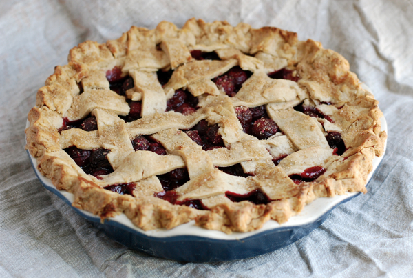 Sour cherry pie with lime via brooklynsupper.net