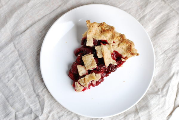 Sour cherry pie with lime via brooklynsupper.net