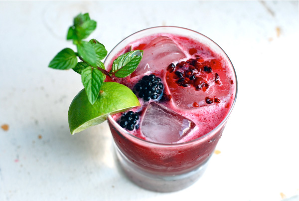Fresh blackberry lime cocktail, via brooklynsupper.net; © Brooklyn Supper, all rights reserved