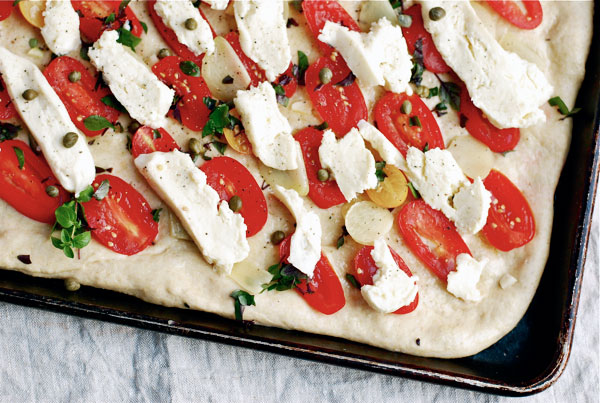 Simple summer pizza with tomatoes, basil and fresh mozzarella, via brooklynsupper.net; © Brooklyn Supper, all rights reserved Simple summer pizza with tomatoes, basil and fresh mozzarella, via brooklynsupper.net; © Brooklyn Supper, all rights reserved
