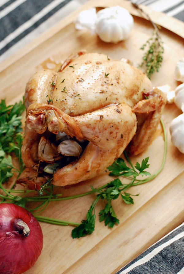 classic roast chicken with garlic and thyme // brooklyn supper