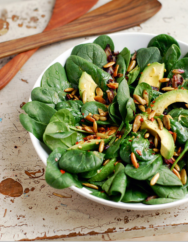 avocado and spinach salad // brooklyn supper