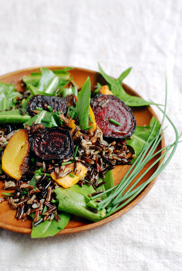 wild rice salad with dandelion greens // brooklyn supper