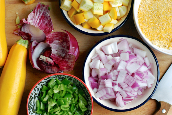 grilled polenta with roasted zucchini salsa // brooklyn supper