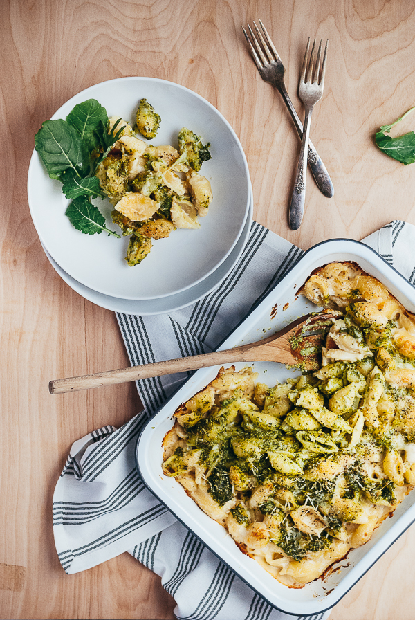 kale pesto shells and cheese // brooklyn supper