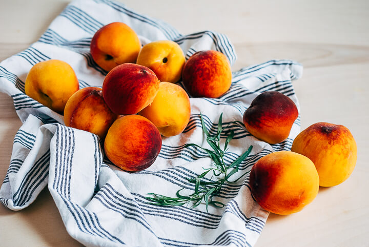 wide lattice peach pie with tarragon butter // brooklyn supper