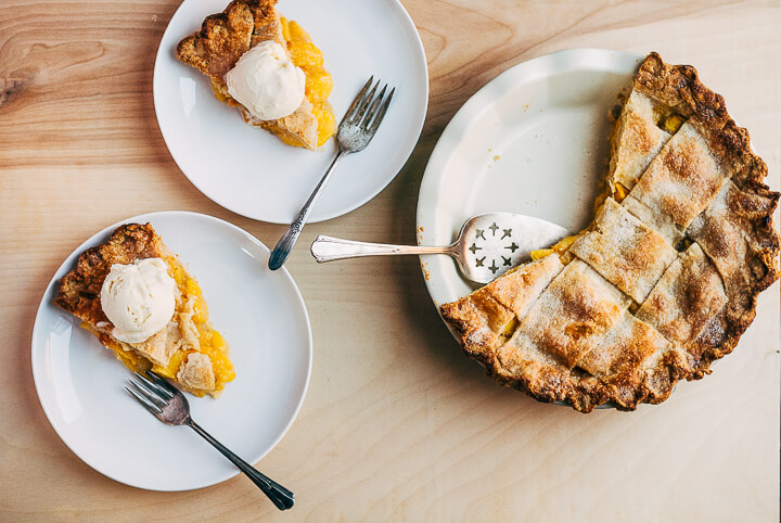 wide lattice peach pie with tarragon butter // brooklyn supper