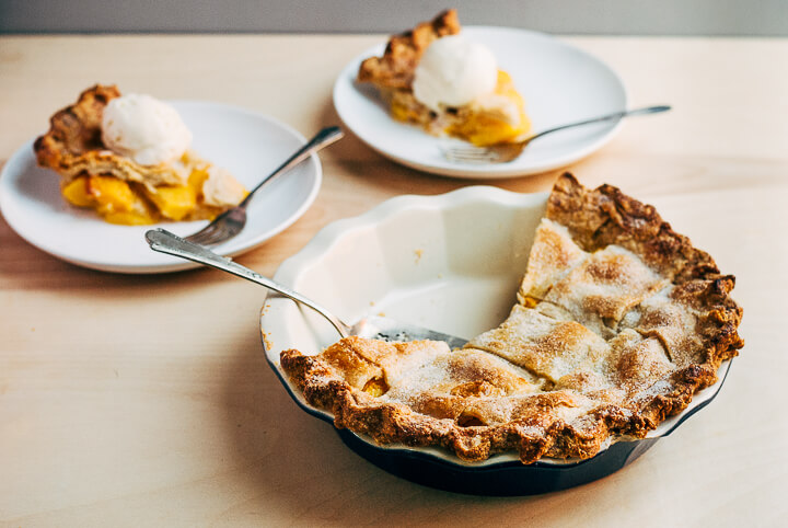 wide lattice peach pie with tarragon butter // brooklyn supper