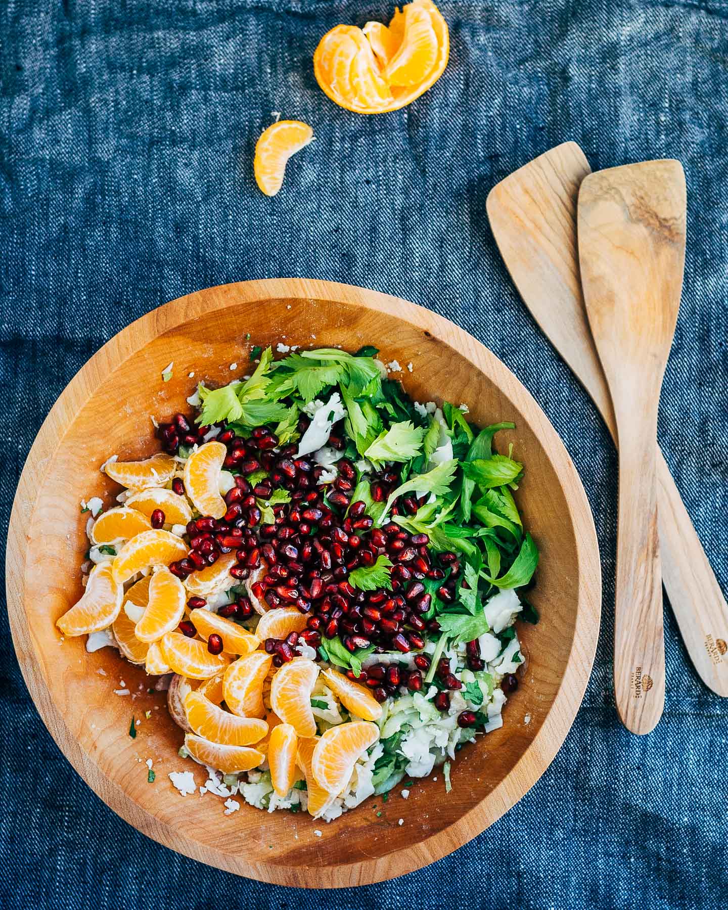 shaved cauliflower salad with clementine and pomegranate // brooklyn supper