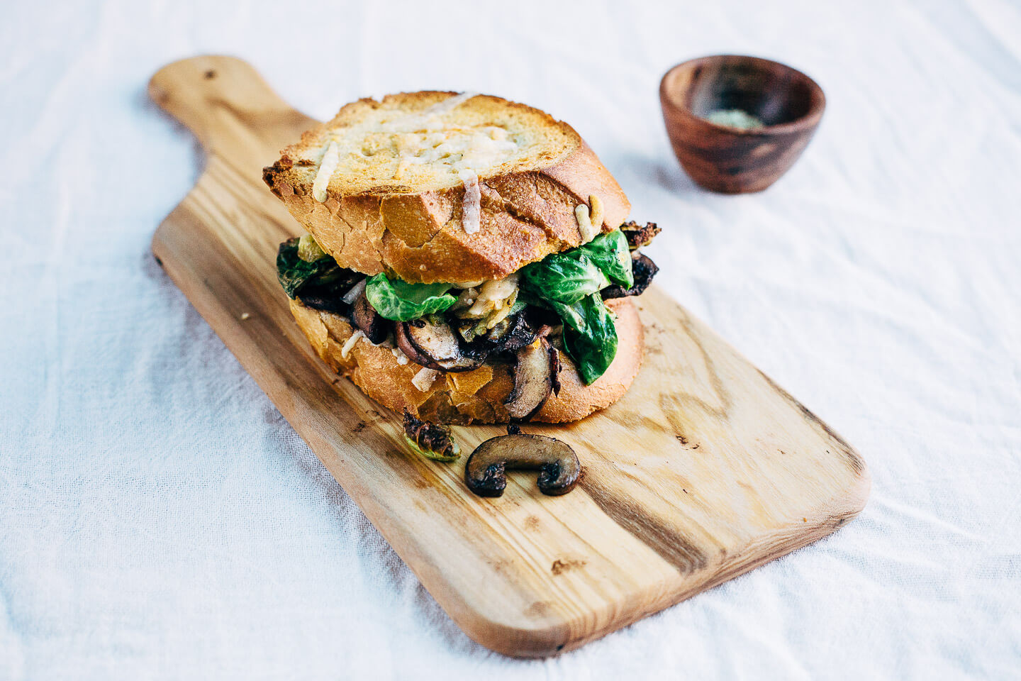 brussels sprout and mushroom grilled cheese // brooklyn supper