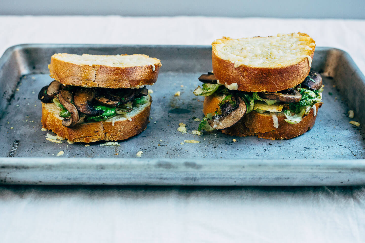 brussels sprout and mushroom grilled cheese // brooklyn supper