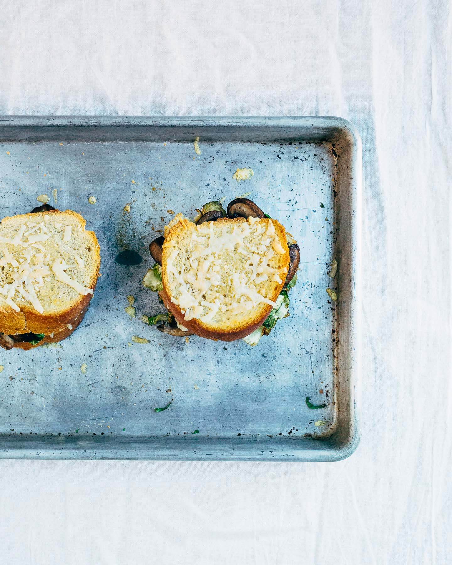 brussels sprout and mushroom grilled cheese // brooklyn supper