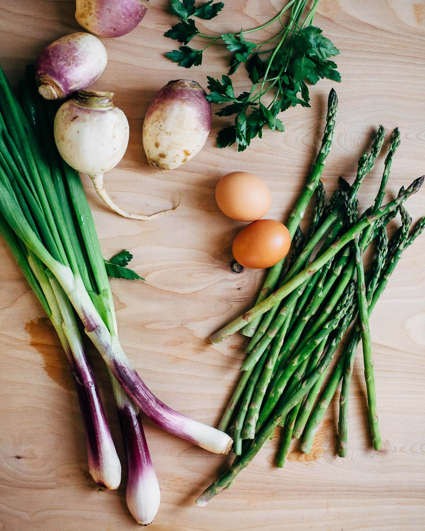 one-pan parmesan chicken with turnips and asparagus // brooklyn supper