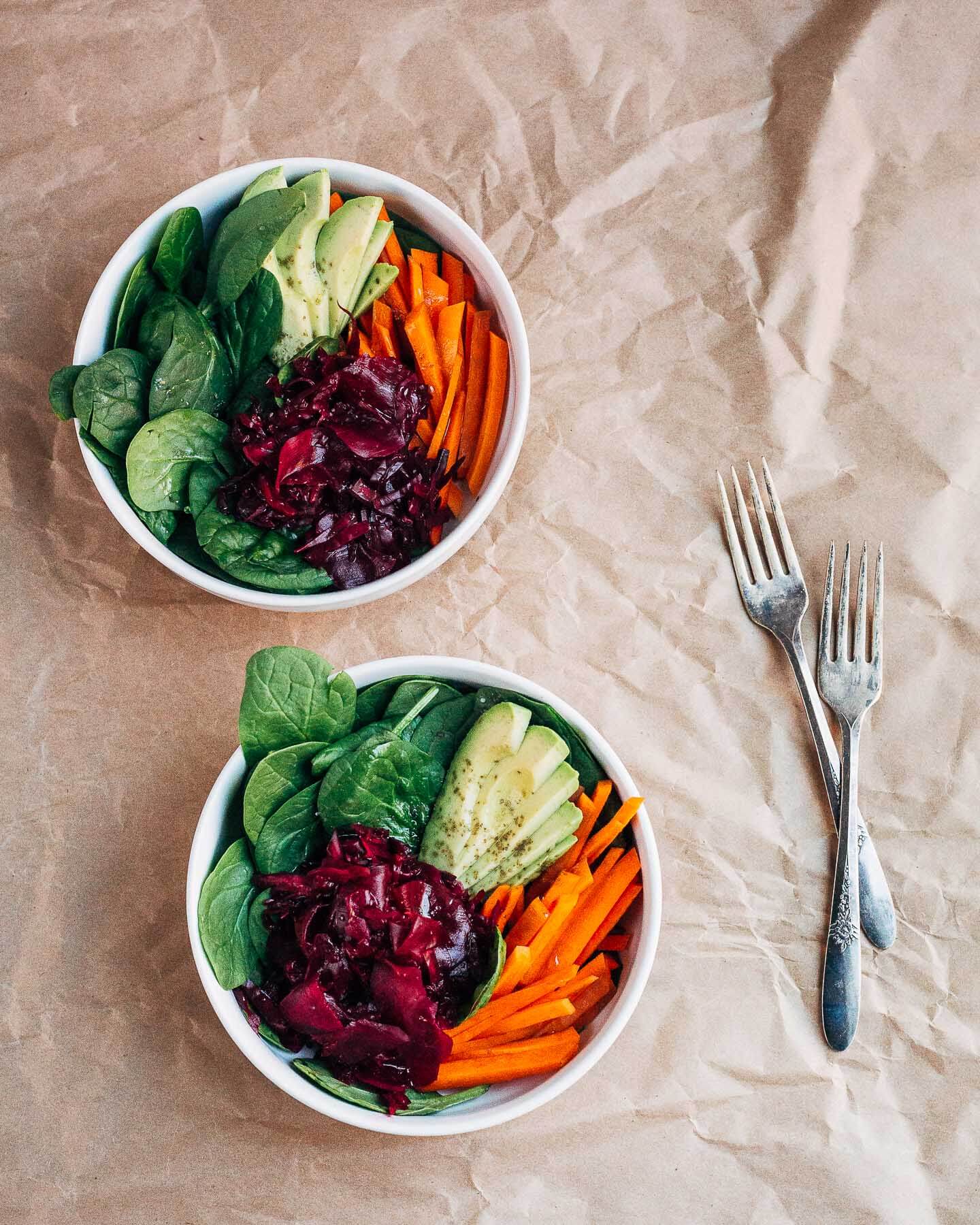 pink house kraut salad bowls // brooklyn supper