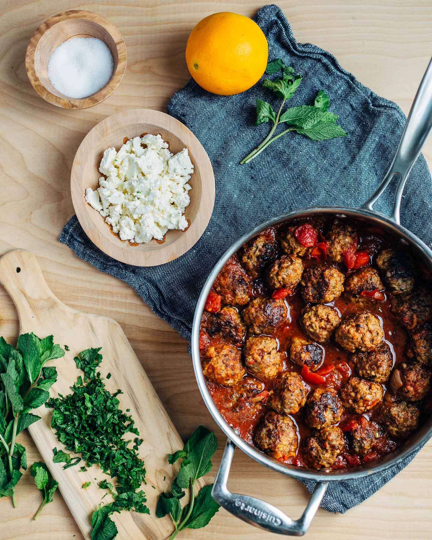 lamb meatballs in tomato sauce // brooklyn supper