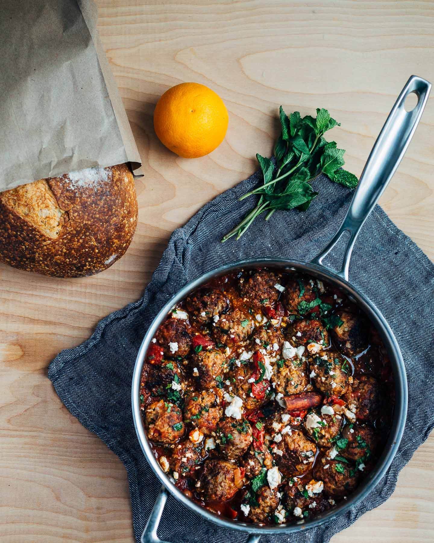 lamb meatballs in tomato sauce // brooklyn supper