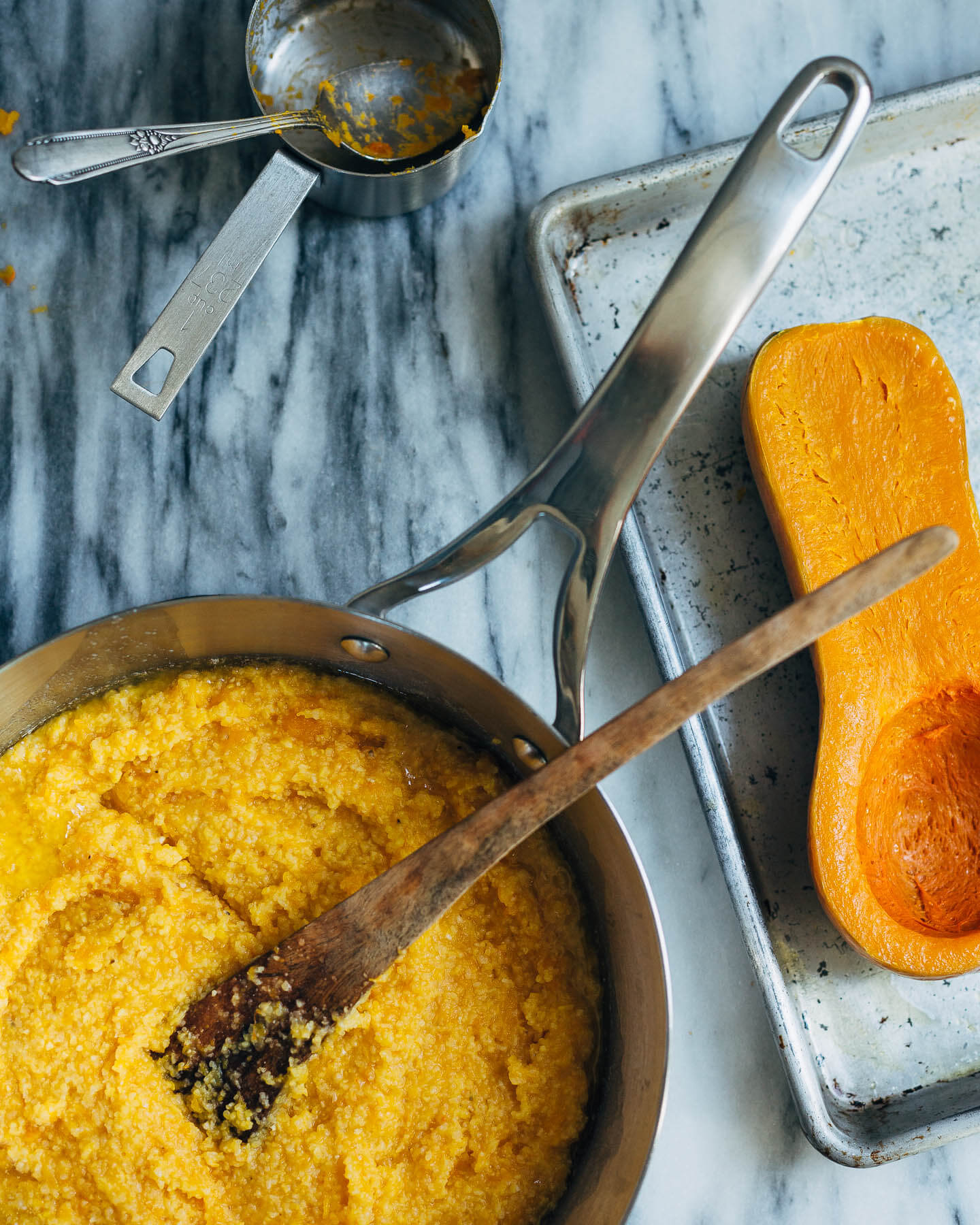 butternut squash polenta with tomatoes and mozzarella // brooklyn supper
