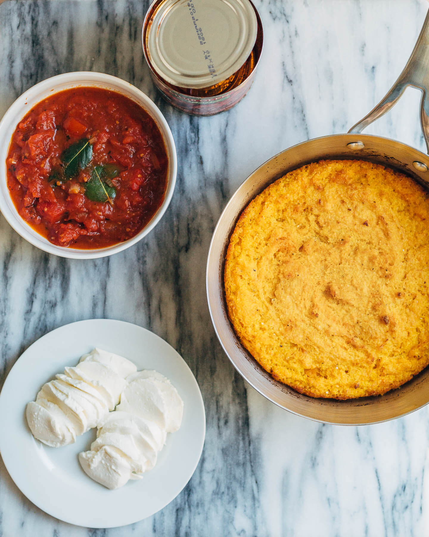 butternut squash polenta with tomatoes and mozzarella // brooklyn supper