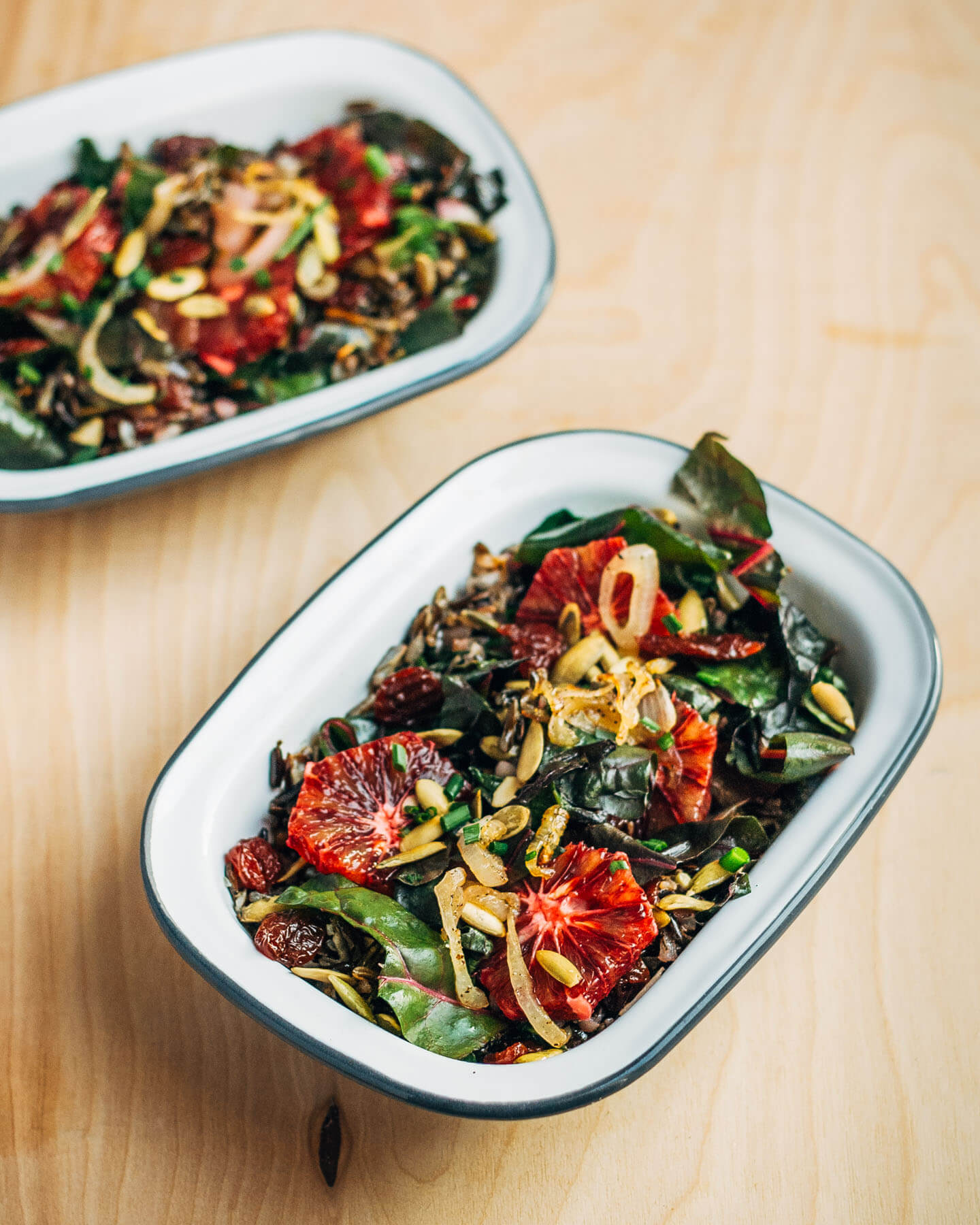 blood orange, rainbow chard and wild rice salad // brooklyn supper