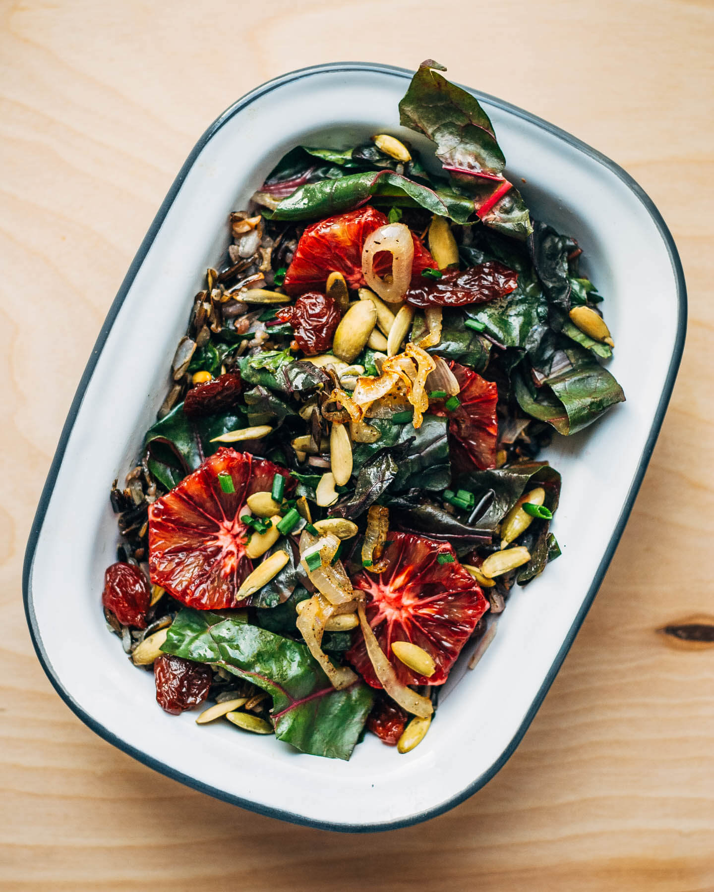 blood orange, rainbow chard and wild rice salad // brooklyn supper