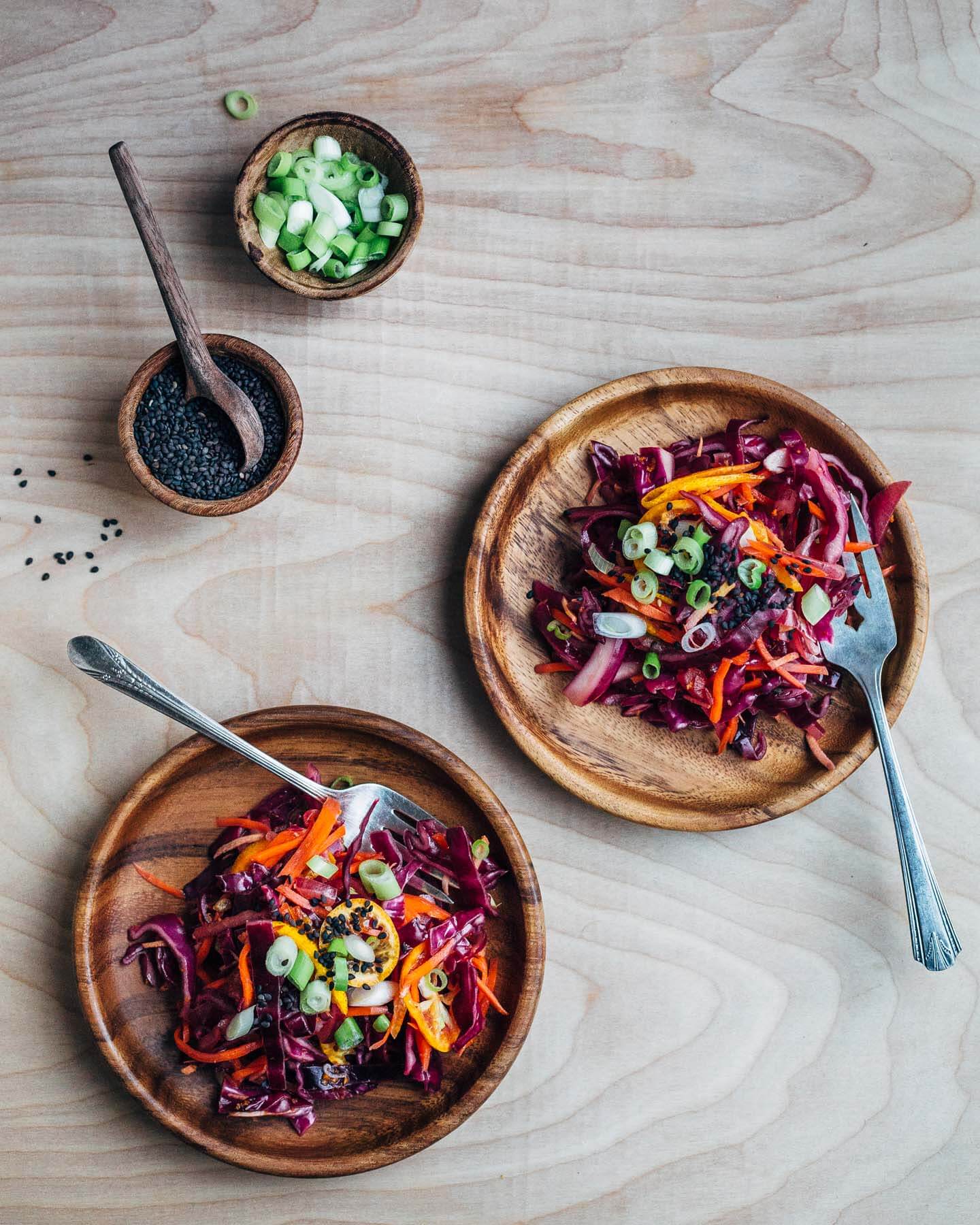 kumquat and red cabbage pressed salad // brooklyn supper