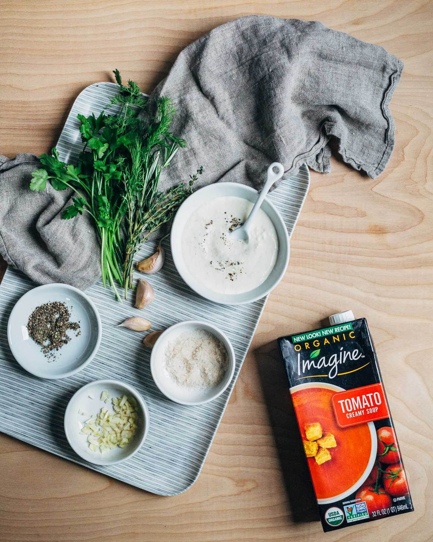tomato soup with herbed roasted shrimp // brooklyn supper
