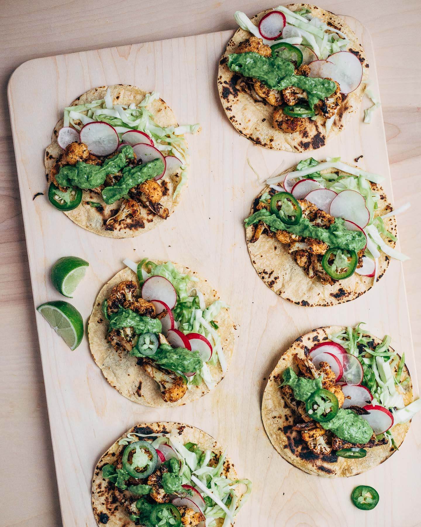 chipotle roasted cauliflower tacos // brooklyn supper