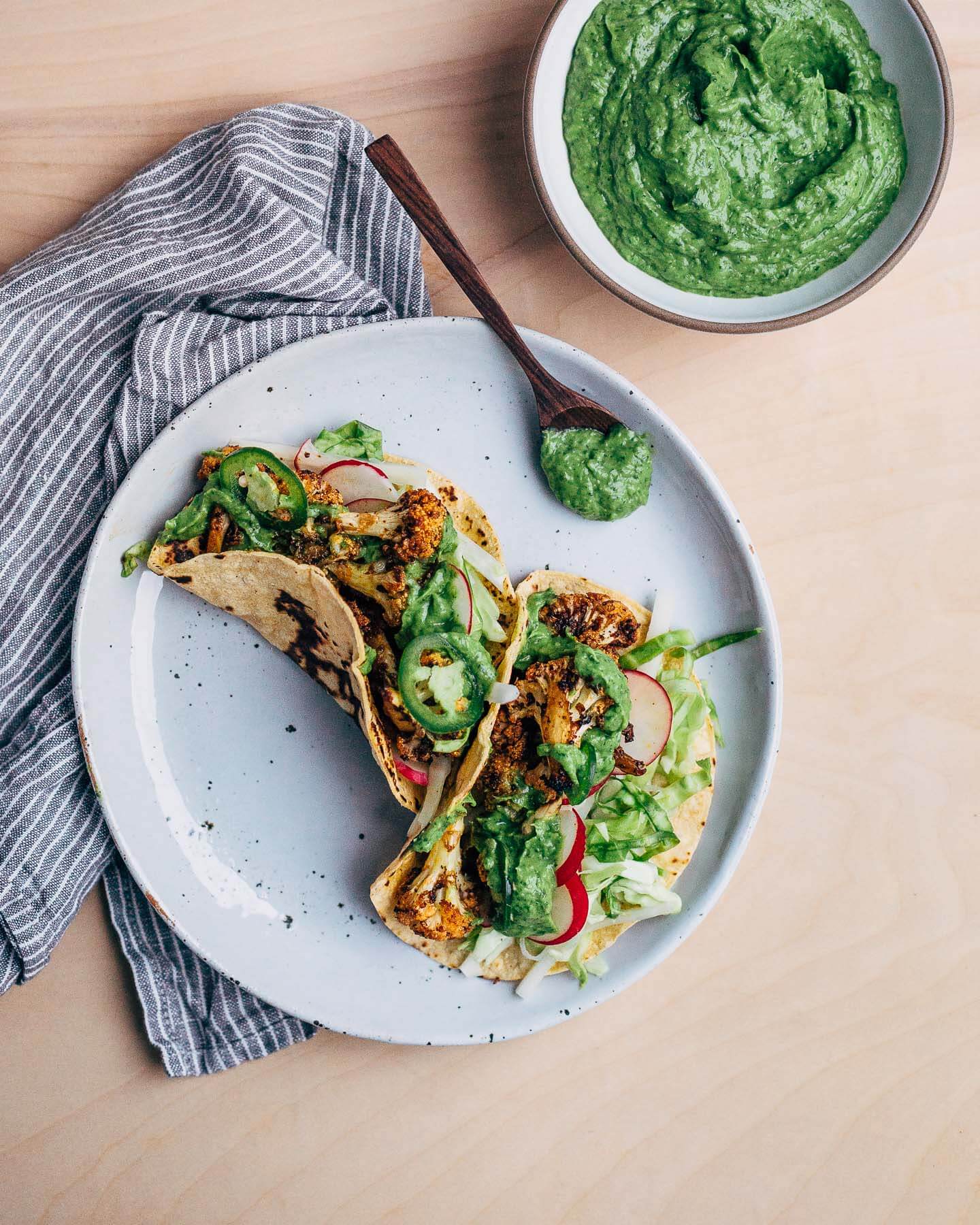 chipotle roasted cauliflower tacos // brooklyn supper