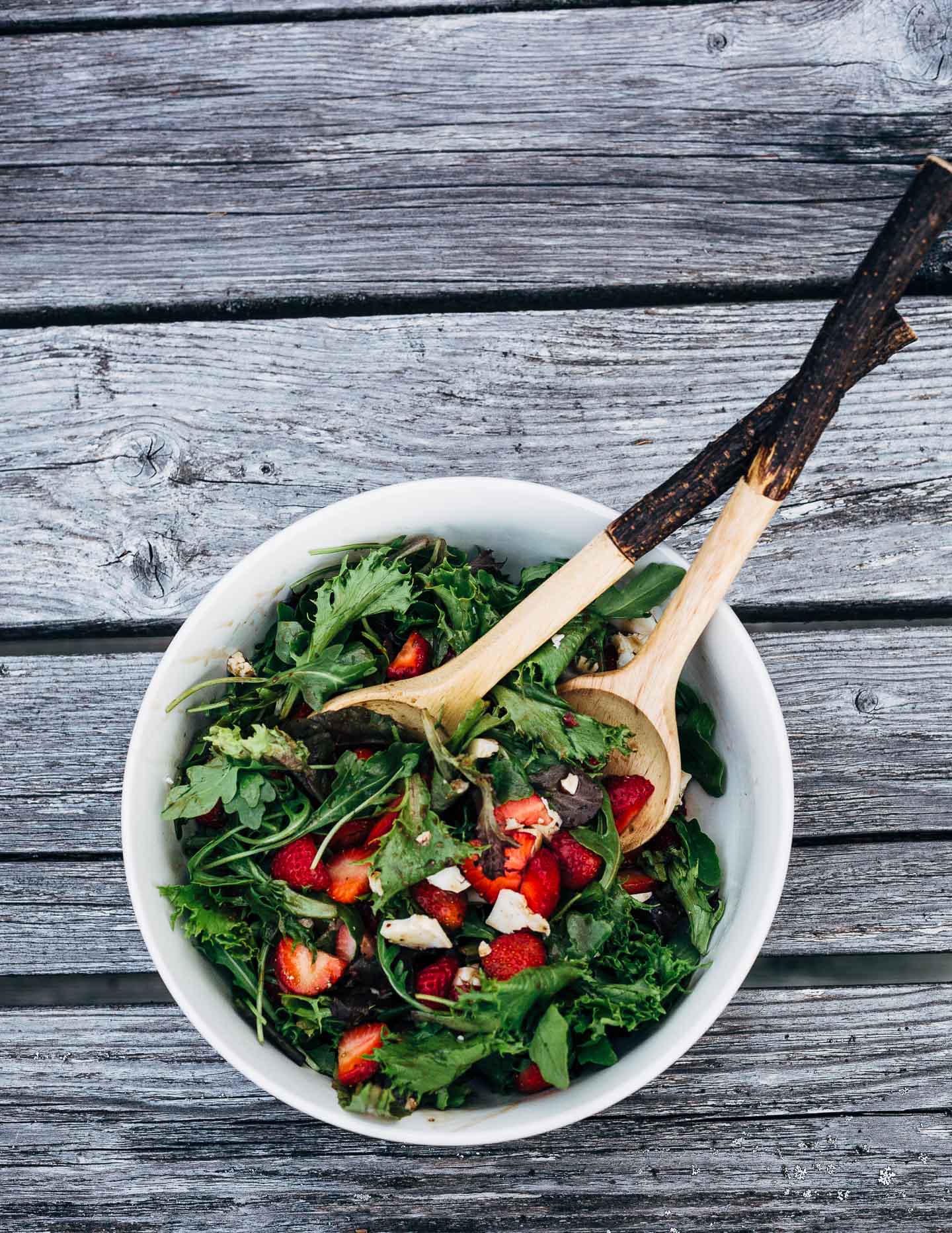 Strawberry salad made with ingredients from the Cardigan Market