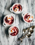 This creamy vegan blood orange panna cotta has a coconut milk base suffused with vanilla bean and clove, and a swirl of ruby-hued blood orange juice on top. Share it with someone you love.