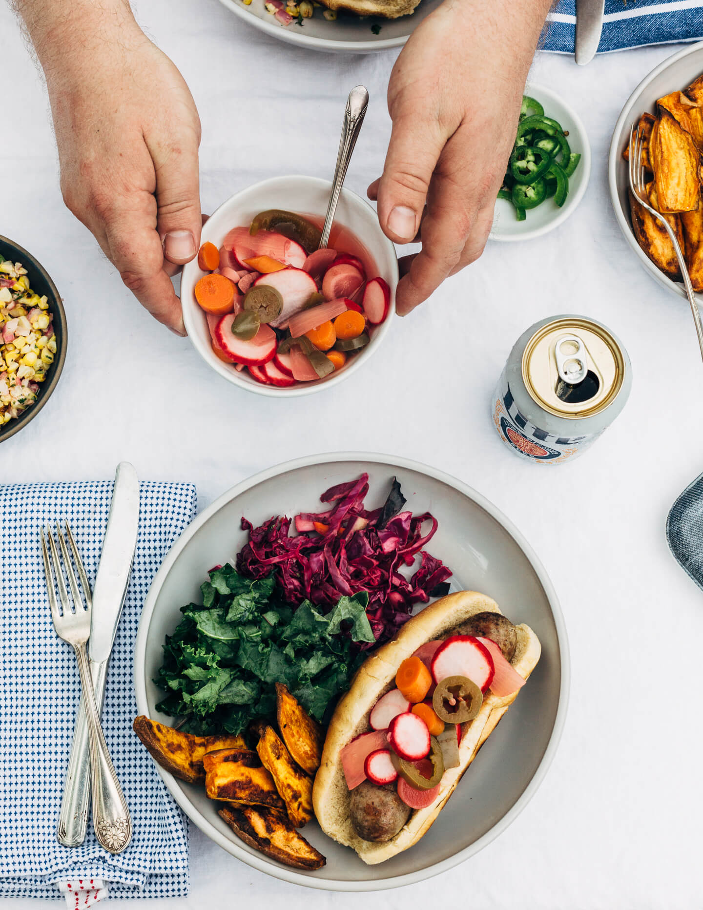 Grilled Beer Braised Brats Served Four Ways