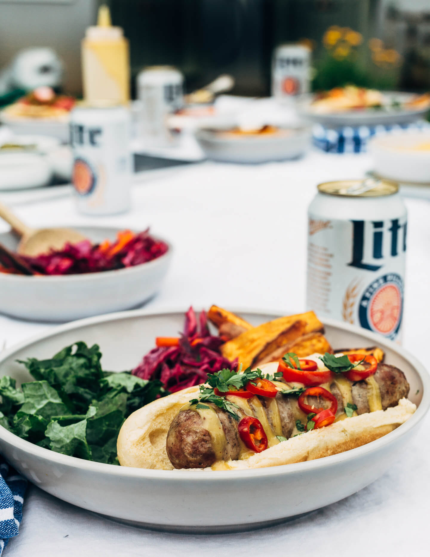 Grilled Beer Braised Brats Served Four Ways