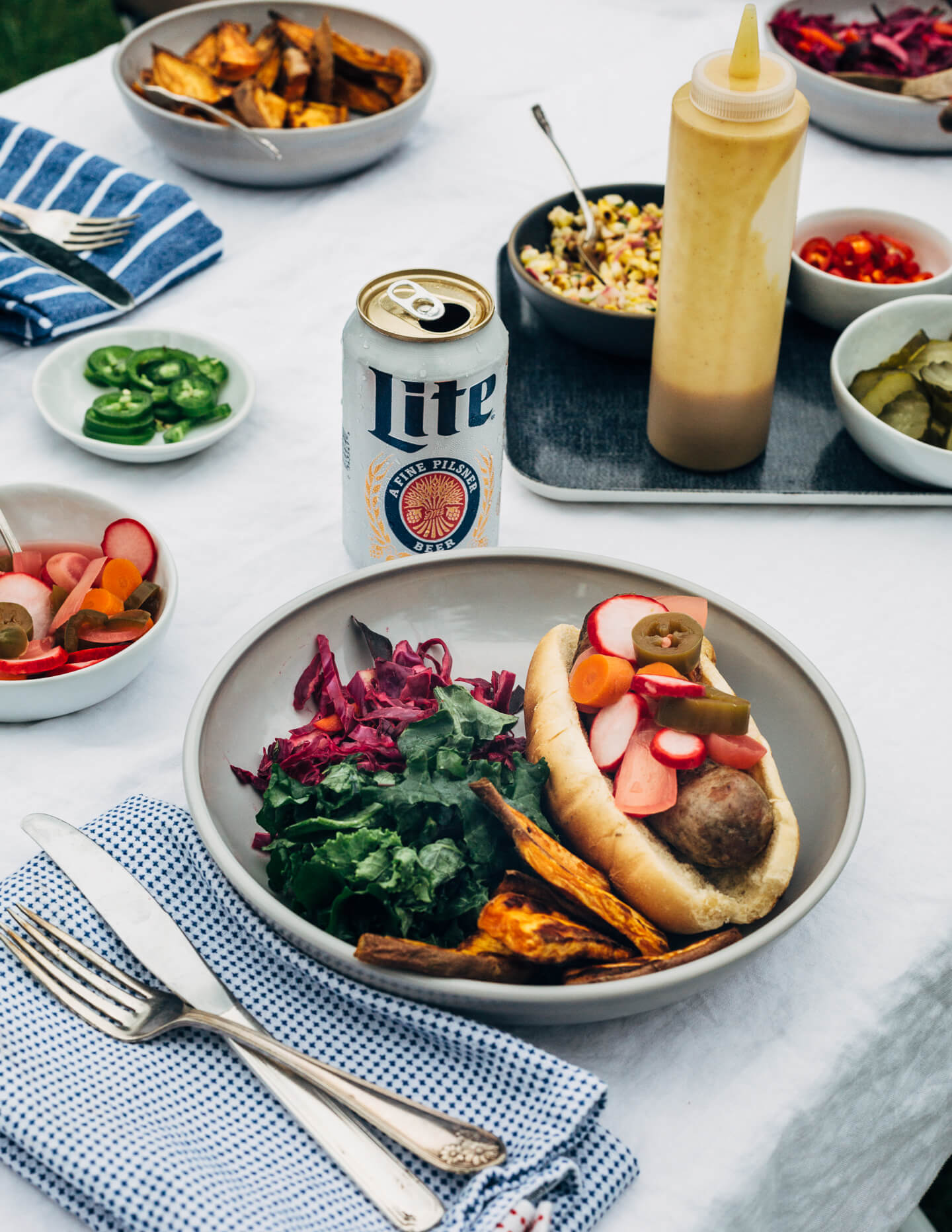 Grilled Beer Braised Brats Served Four Ways