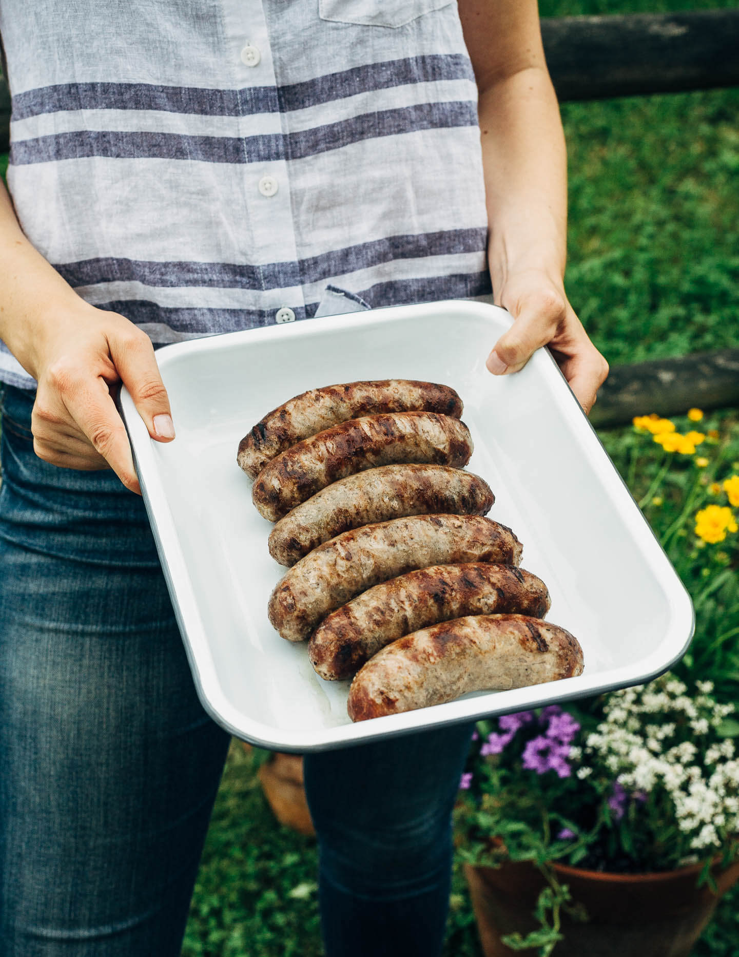 Grilled Beer Braised Brats Served Four Ways