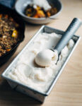 Masala chai-spiced vegan coconut sorbet.