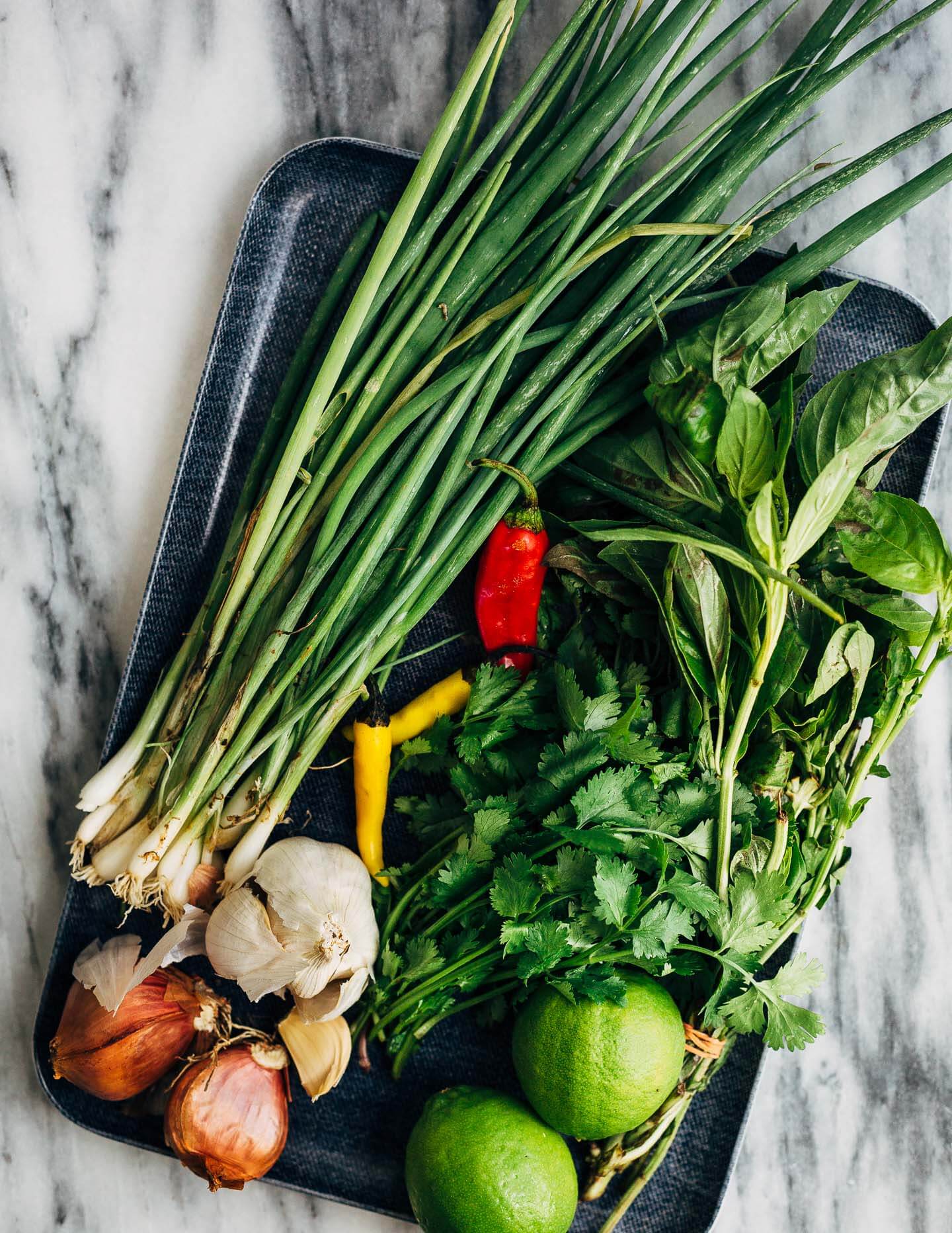 Ingredients for a coconut curry winter squash soup.