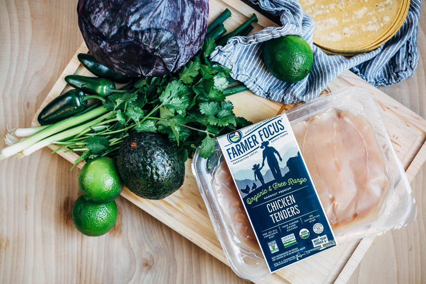 Making grilled chicken tacos with Farmer Focus Chicken Tenders.