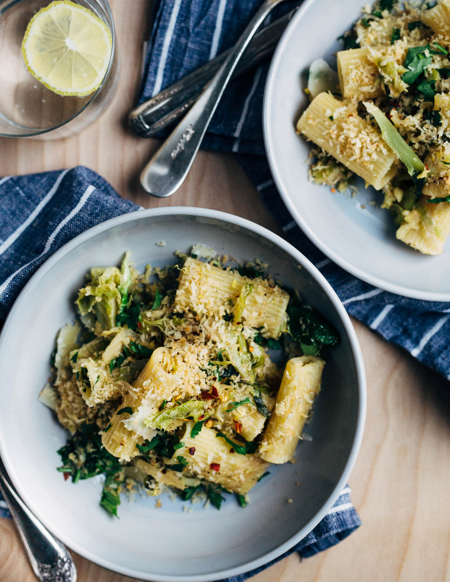 Caramelized Brussels sprout and cabbage pasta with crispy panko and parsley is a wonderful way to counter the February gloom. It's versatile, weeknight-friendly, and quite delicious.
