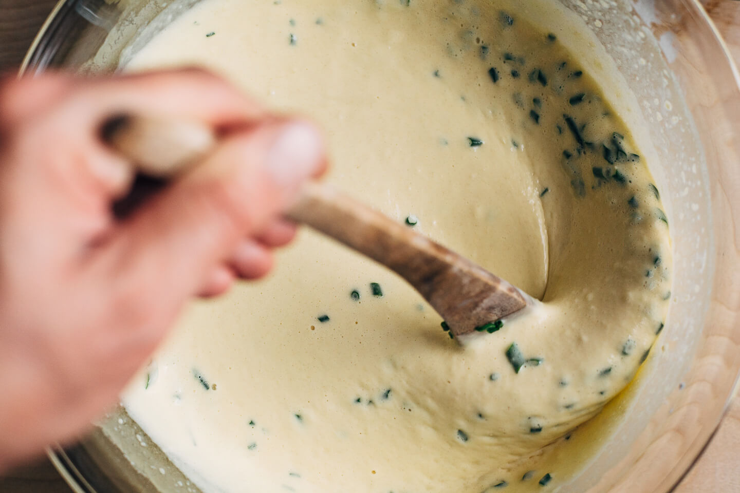 Savory crepe batter made with all-purpose flour.