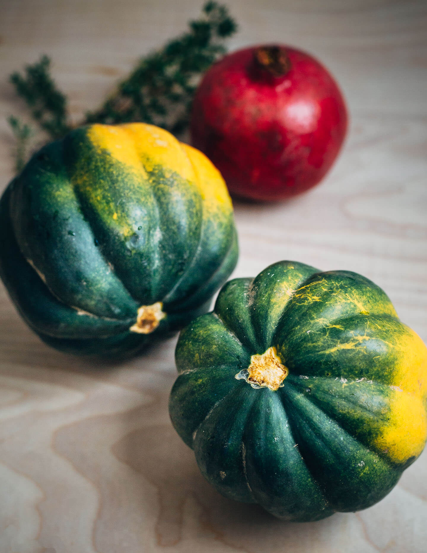 Acorn squash from the farmers market. 