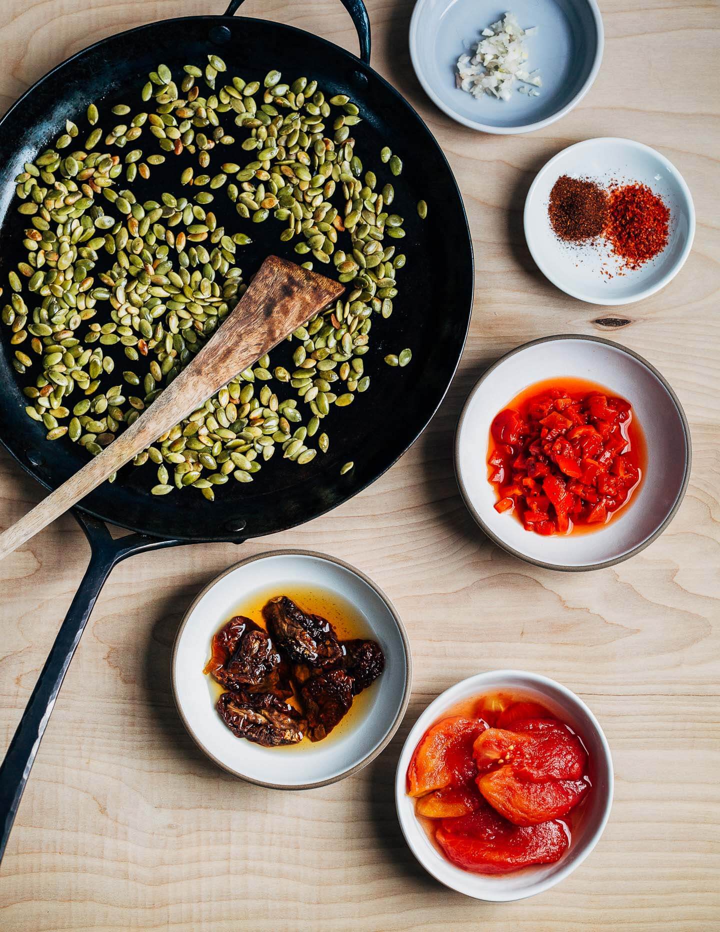 Ingredients for romesco sauce