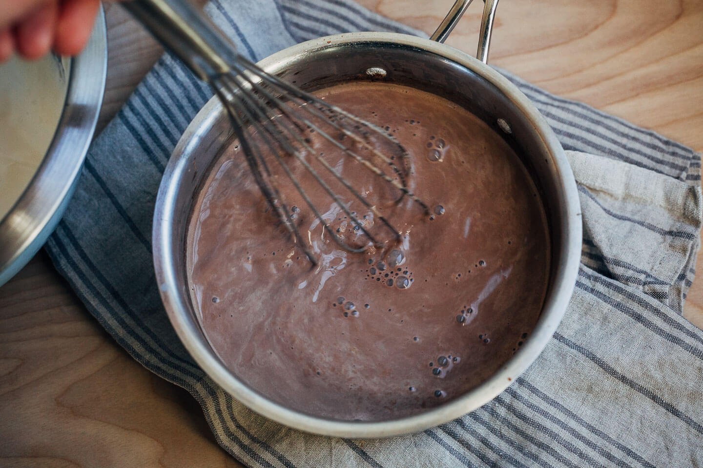 Whisking hot chocolate